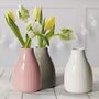 Ceramic Mini Flower Vases Pack Of Three, thumbnail 1 of 4