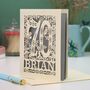 Personalised 70th Birthday Card Papercut Woodland Design, thumbnail 3 of 6
