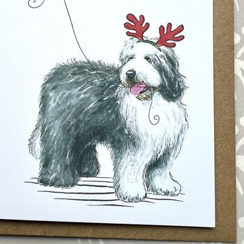 Old English Sheepdog Christmas Card, 3 of 3