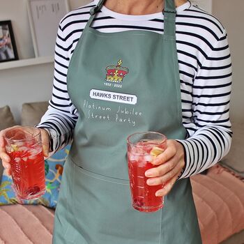 Personalised Queens Jubilee Street Party Adult Apron, 3 of 9