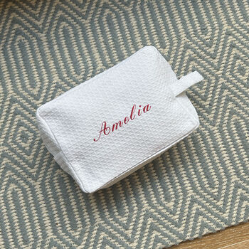 Personalised Embroidered Monogrammed Waffle Bag, 4 of 7