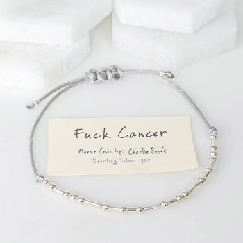 Fuck Cancer Morse Code Bracelet, 5 of 8