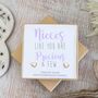 Rose Gold Earrings, Nieces Like You Are Precious And Few, thumbnail 1 of 4