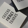 Thank You, Merci, Cheers Card, thumbnail 8 of 8