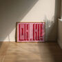 Oh Hi Horizontal Retro Wall Art Print, thumbnail 10 of 10