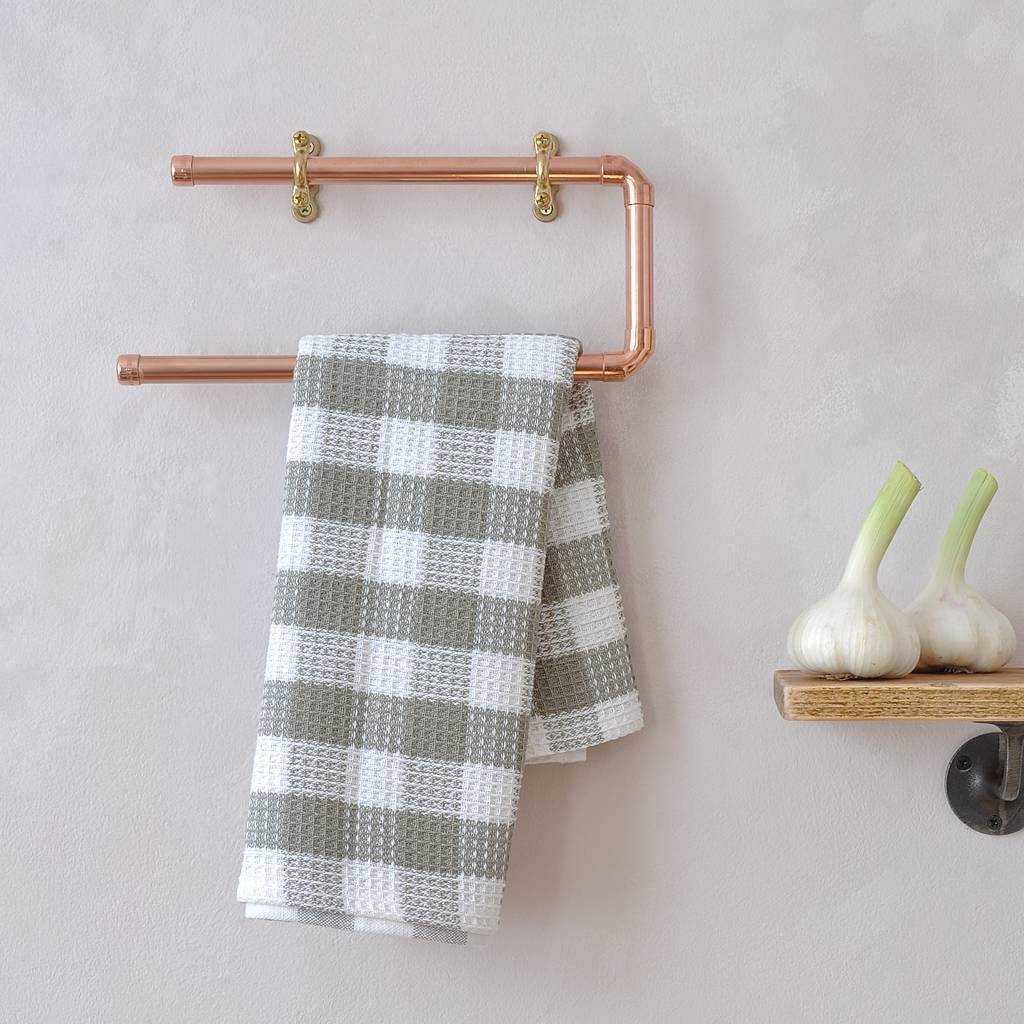 copper kitchen towel rail by möa design ...