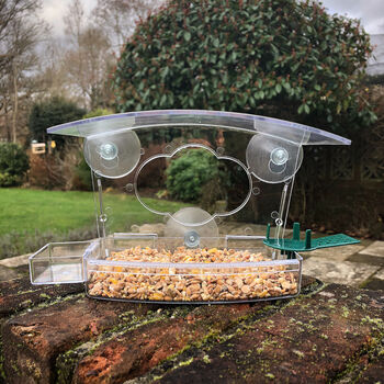 Double Pack Of Clear View Window Bird Feeders, 3 of 5
