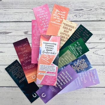 Empowering Feminist Literary Quote Bookmarks Set Of 12, 4 of 5