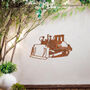 Bulldozer Metal Wall Art Gift For Construction Garden Decor, thumbnail 1 of 10