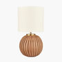 Natural Terracotta Textured Ball Table Lamp, thumbnail 3 of 10