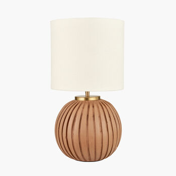 Natural Terracotta Textured Ball Table Lamp, 3 of 10