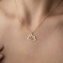 Lotus Flower Birthstone Necklace, thumbnail 3 of 11