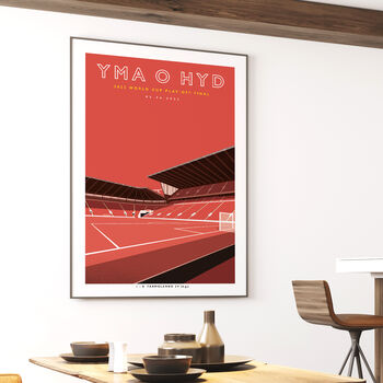 Wales Football Yma O Hyd Cardiff 2022 Poster, 3 of 8
