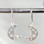 Sterling Silver Star And Moon Earrings, thumbnail 1 of 3