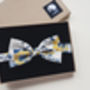 Abbey Yellow And Blue Floral Bow Tie, thumbnail 2 of 3