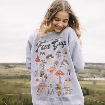 Fun Guys Women's Mushroom Guide Sweatshirt, 2 of 5