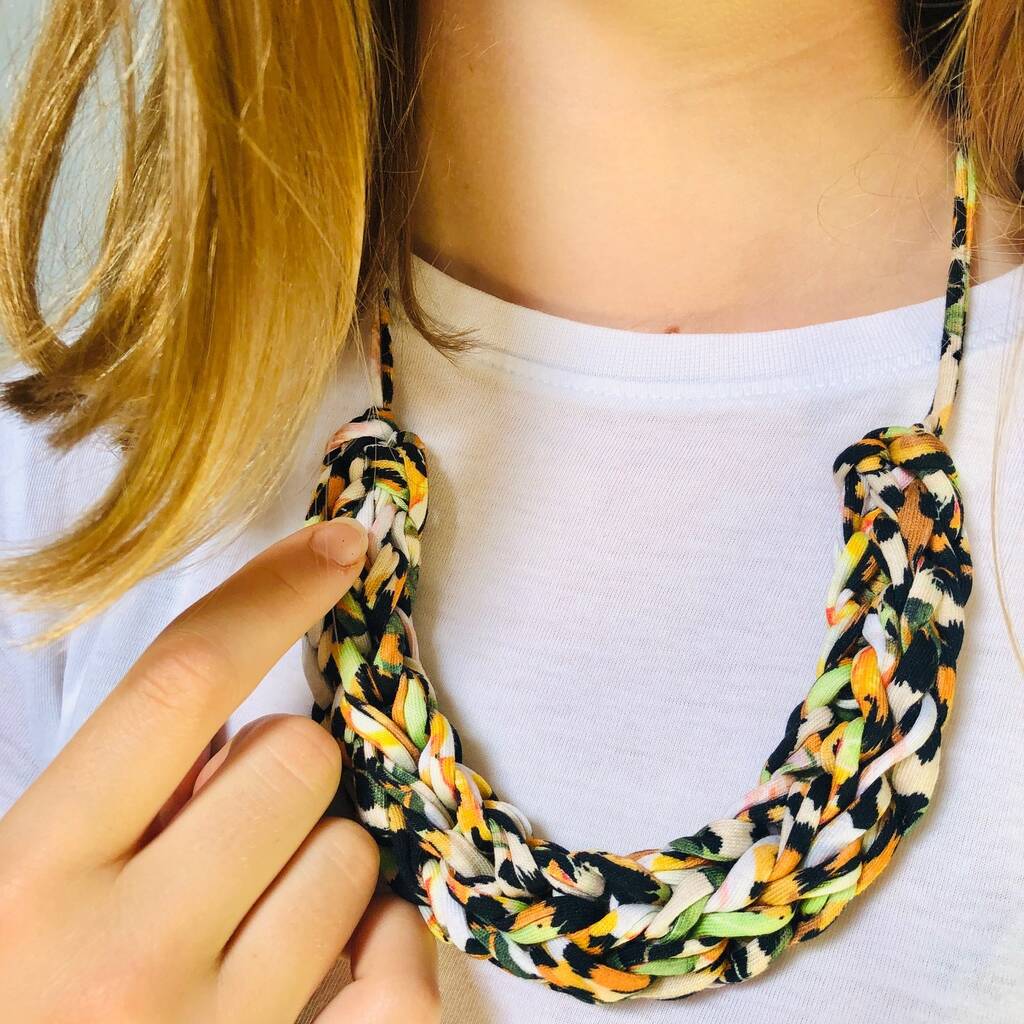 T Shirt Yarn Statement Necklace Four Colours, 1 of 6