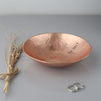 9th Anniversary Gift, Copper Decorative Bowl Medium, 6 of 10