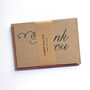Set Of 12 Thank You Script Postcard Note Cards, thumbnail 2 of 8