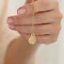 Personalised Fingerprint Organic Circle Charm Necklace, thumbnail 1 of 6