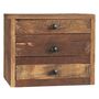 Wooden Chest W/Three Drawers, thumbnail 1 of 6
