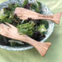 Olive Wood Whale Salad Servers, thumbnail 5 of 6