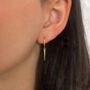 Dainty Spike Huggie Small Hoop Gold Plated Earrings, thumbnail 2 of 4