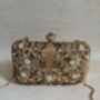 Gold Embroidered Rectangular Clutch Bag, thumbnail 9 of 11