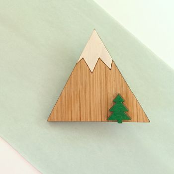 Wooden Mountain Brooch, 3 of 3