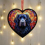 Newfoundland Stained Glass Effect Heart Suncatcher, thumbnail 3 of 5