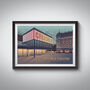Crucible Theatre Sheffield Travel Poster Art Print, thumbnail 1 of 8