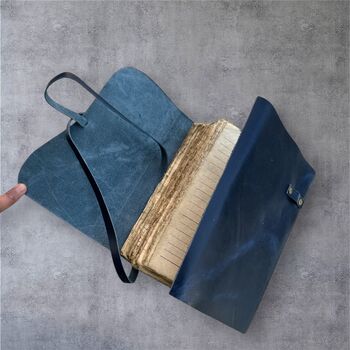 Personalised 100 Page Vintage Look Leather Journal, 3 of 8