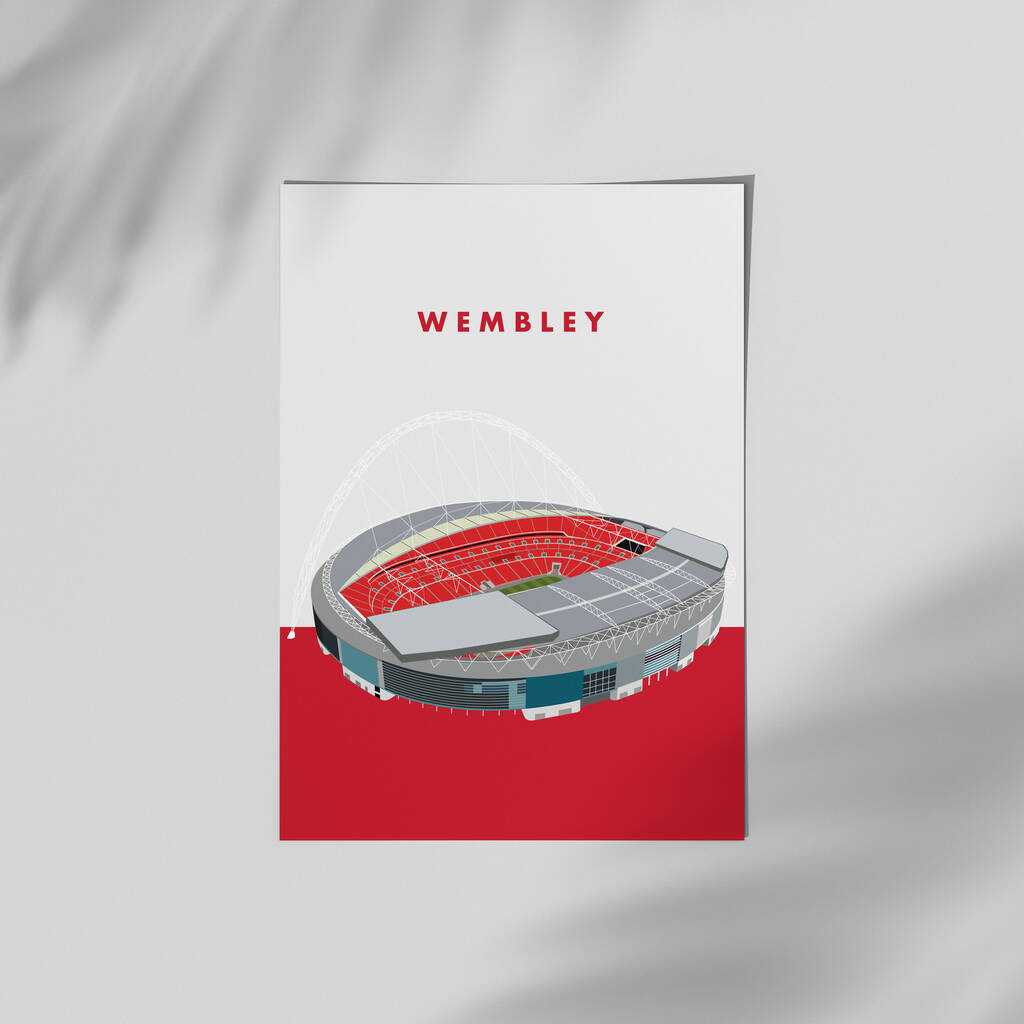 Wembley Football Stadium Print By Jack's Posters | Notonthehighstreet.com