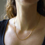 Swallow Necklace White Sapphire And Gold Vermeil, thumbnail 2 of 4