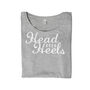 Valentine's Slogan T Shirt 'Head Over Heels', thumbnail 2 of 3