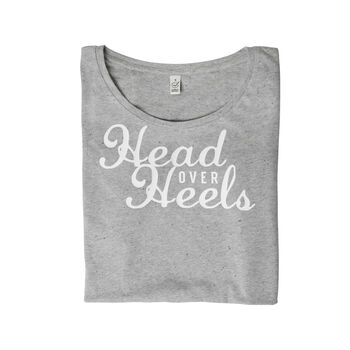 Valentine's Slogan T Shirt 'Head Over Heels', 2 of 3