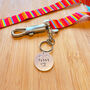 Personalised Hand Stamped Name Dog Tag Cat Pet Lover Gift, thumbnail 1 of 8