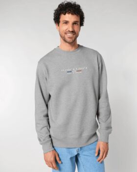 Custom Coordinates, Organic Cotton, Unisex Sweatshirt, 6 of 12