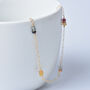 Multicolour Sapphire Dainty Chain Necklace, thumbnail 3 of 12