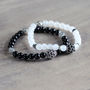 White Jade And Pave Bead Bracelet, thumbnail 5 of 9