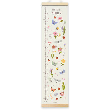 Personalised Butterflies And Flowers Height Chart, 2 of 6