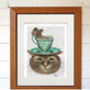 Cheshire Cat Book Print, Framed Or Unframed, thumbnail 6 of 8
