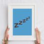 Zzzzz Home/Bedroom Print, thumbnail 2 of 4