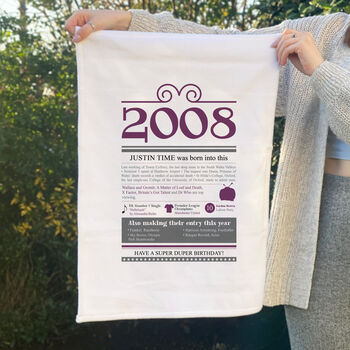 Personalised 18th Birthday Gift Microfibre Tea Towel, 4 of 9