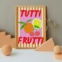 Colourful Tutti Frutti Striped Fun Print, thumbnail 1 of 3