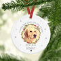 Personalised Pet Photo Christmas Memorial Bauble, thumbnail 2 of 5