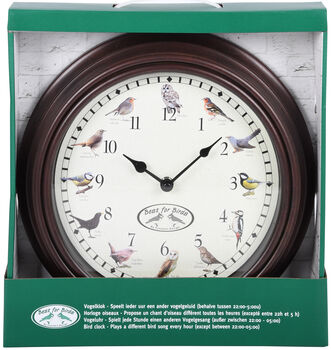 Traditional Birdsong Wall Clock 30cm 12 Bird Calls Gift, 4 of 4