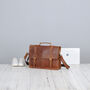 Worn Look Genuine Leather Briefcase, thumbnail 5 of 12