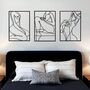 Strike A Pose Line Art Wall Sculptures, Three Colours, thumbnail 3 of 7