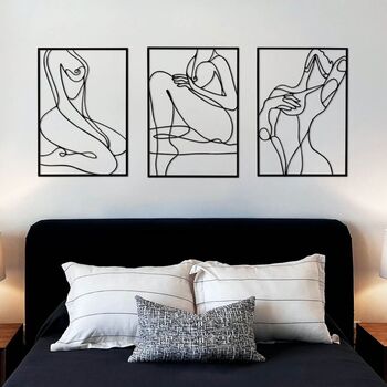 Strike A Pose Line Art Wall Sculptures, Three Colours, 3 of 7